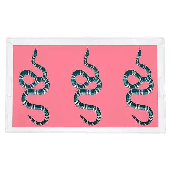 Serpent Pink 22.5X14.5 Acrylic Tray