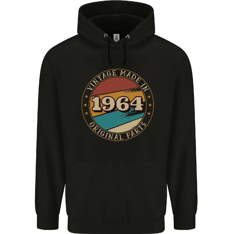 60th Birthday  Vintage Made In 1964 Mens 80% Cotton Hoodie