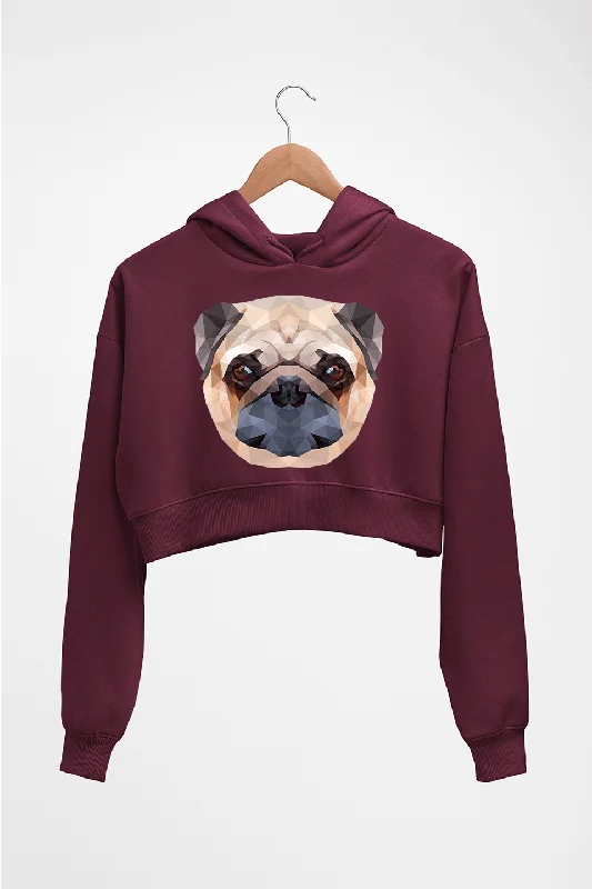 Pug Dog Crop HOODIE FOR WOMEN