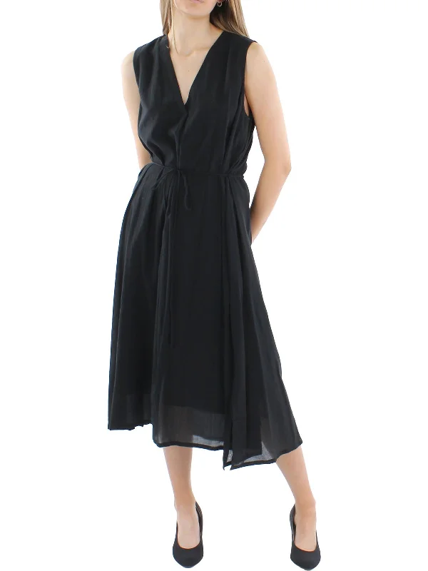 Womens Sleeveless Long Midi Dress