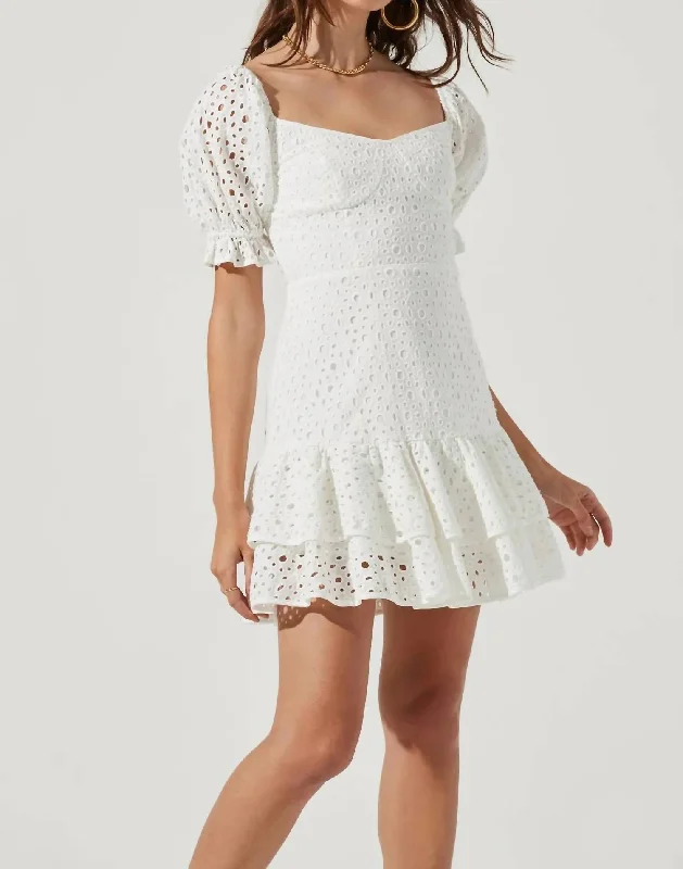 Roseville Mini Dress in White