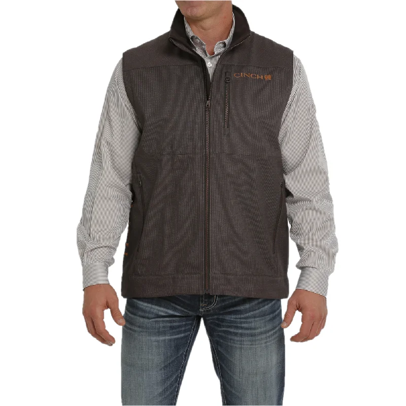 Cinch® Men's Brown Logo Bonded Vest MWV1515013