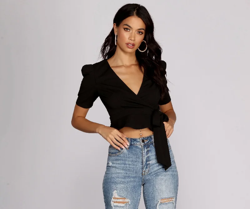 Rep The Peplum Wrap Top