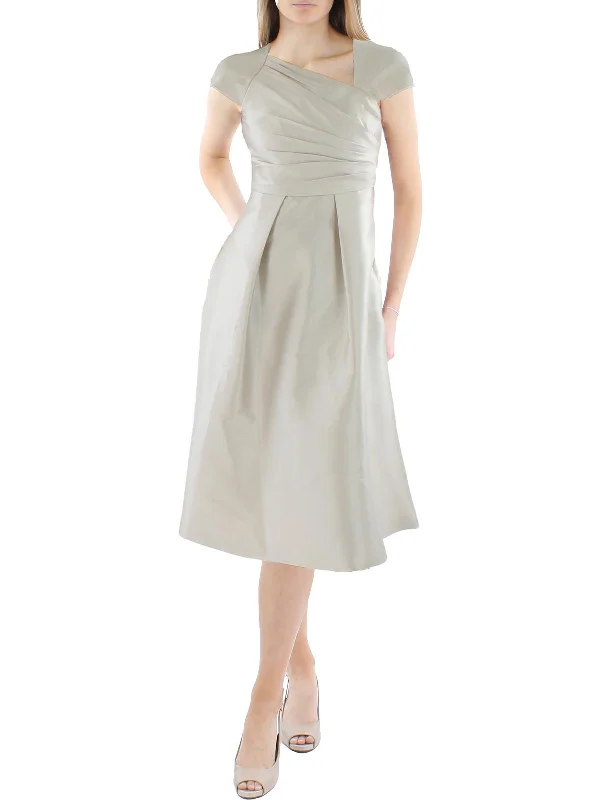 Womens Cap Sleeve Long Midi Dress