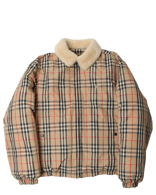 Burberry Plaid Puffer Jacket