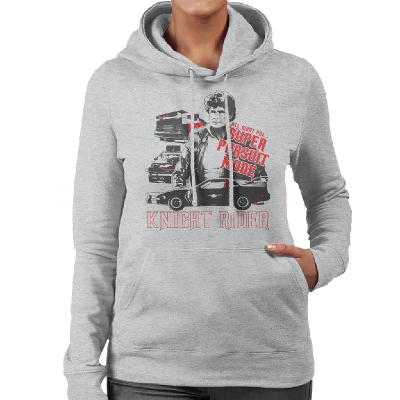 Knight Rider All Right Pal Super Pursuit Mode Women's Hooded Sweatshirt