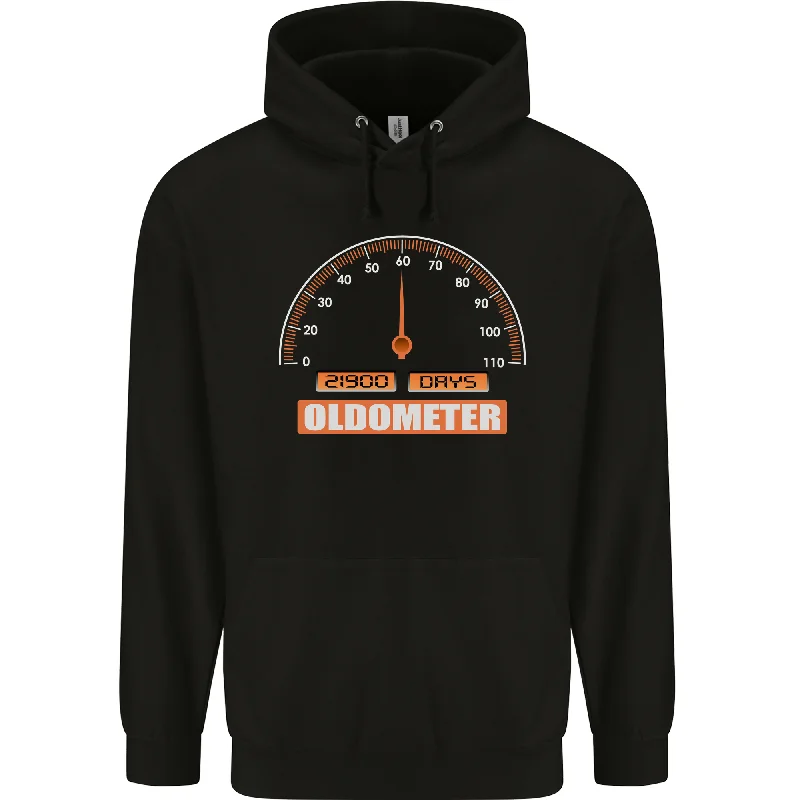 60th Birthday 60 Year Old Ageometer Funny Mens 80% Cotton Hoodie