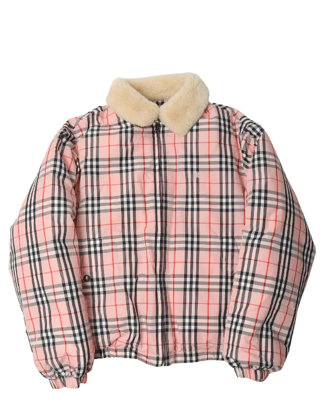 Burberry Plaid Puffer Jacket