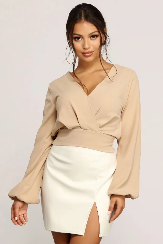 City Chic Cropped Blouse