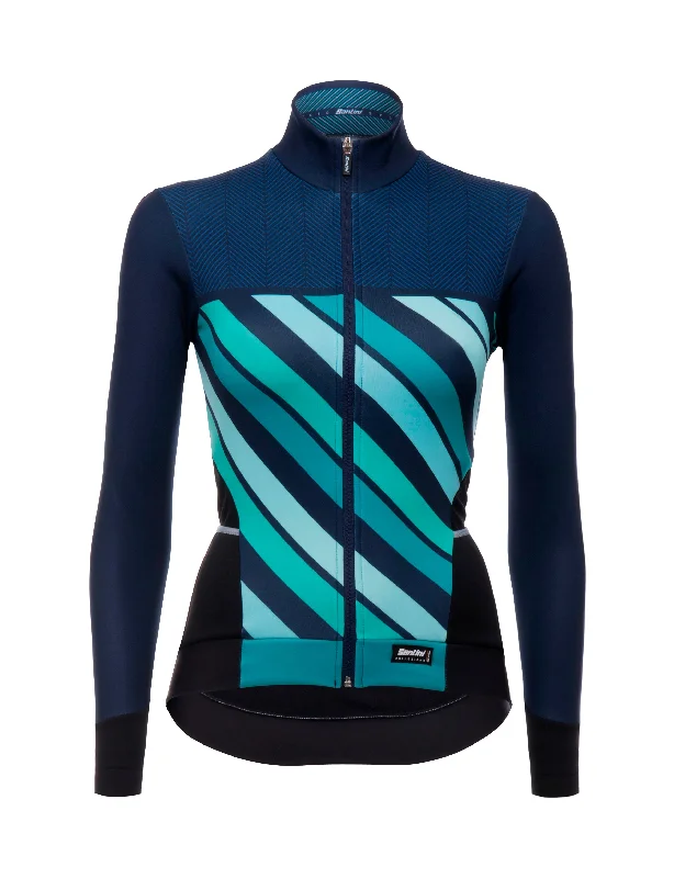 Coral 2.0 Womens Long Sleeve Jersey Blue Water by Santini