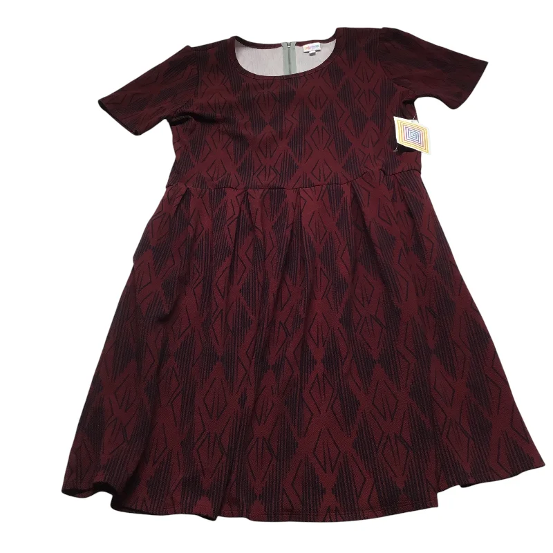 Dress Casual Short By Lularoe In Maroon, Size: 3x