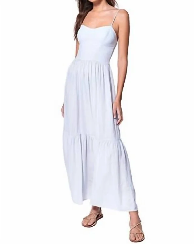 Skipper Sun Maxi Dress in Blue Fog