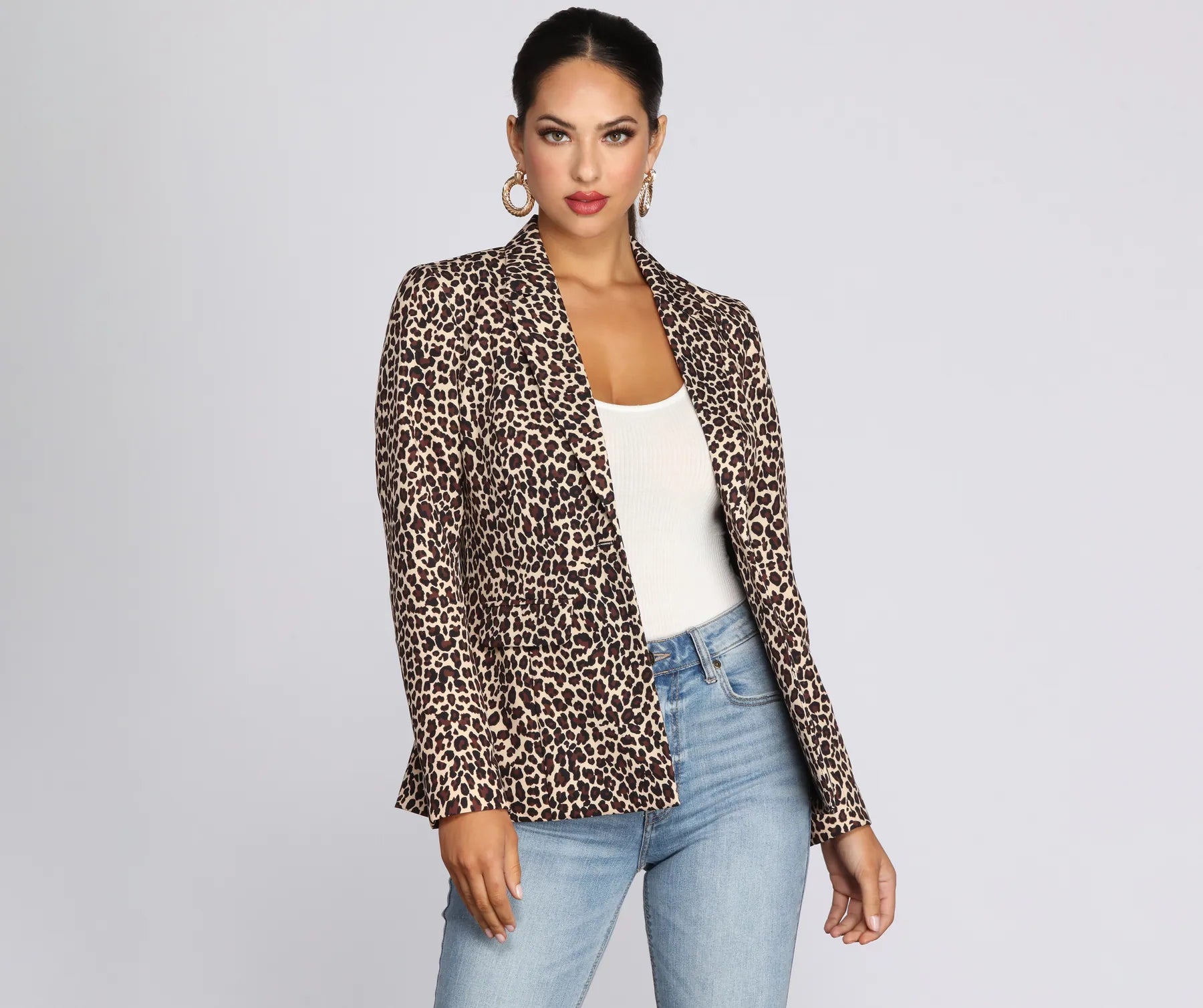 Leopard Print Blazer