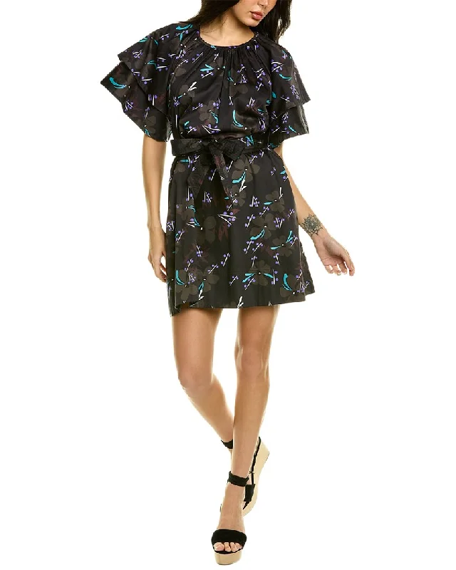 Cynthia Rowley Flutter Sleeve Mini Dress