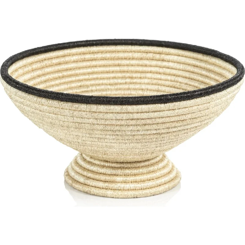 Matera 15" Diameter Coiled Abaca Footed Bowl