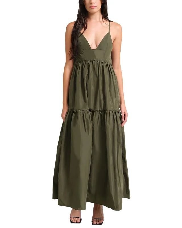 Modern Citizen Oralia Sweetheart Neck Tiered Dress