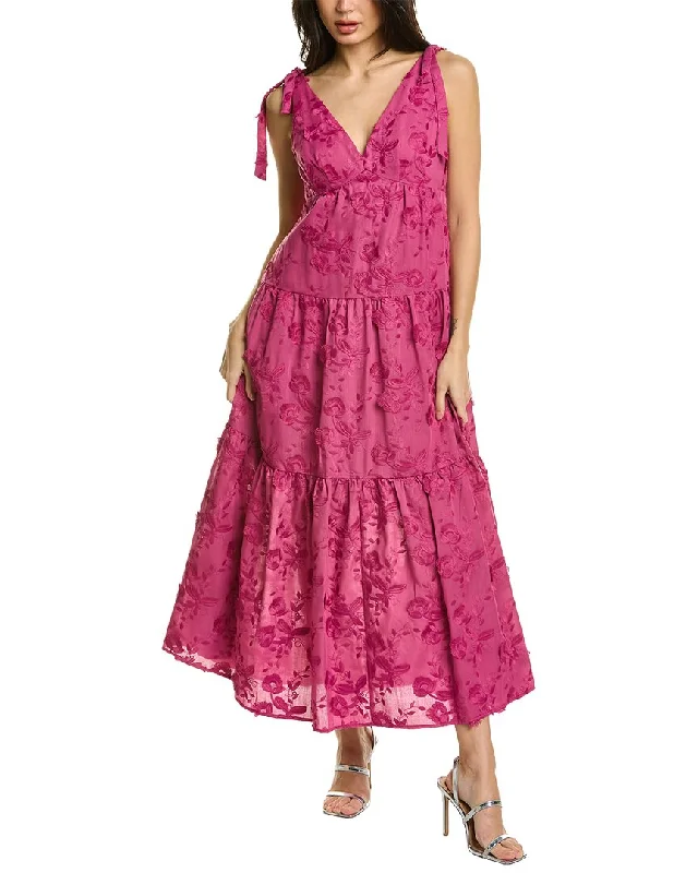 Marchesa Notte Tie Strap Empire Gown