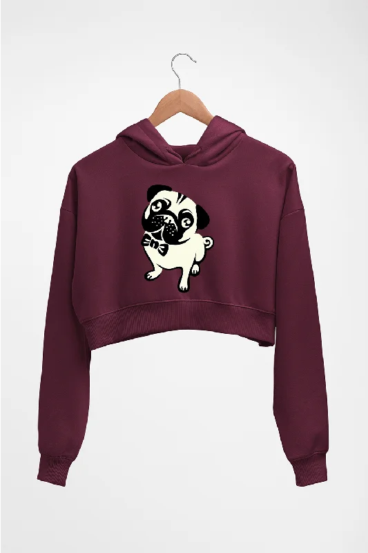 Pug Dog Crop HOODIE FOR WOMEN