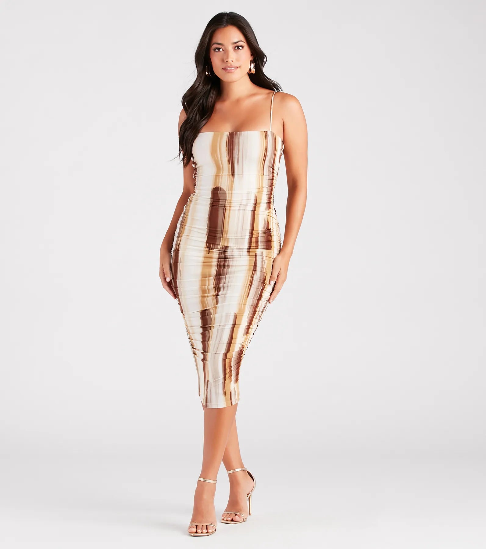 Leave An Impression Abstract Midi Dress