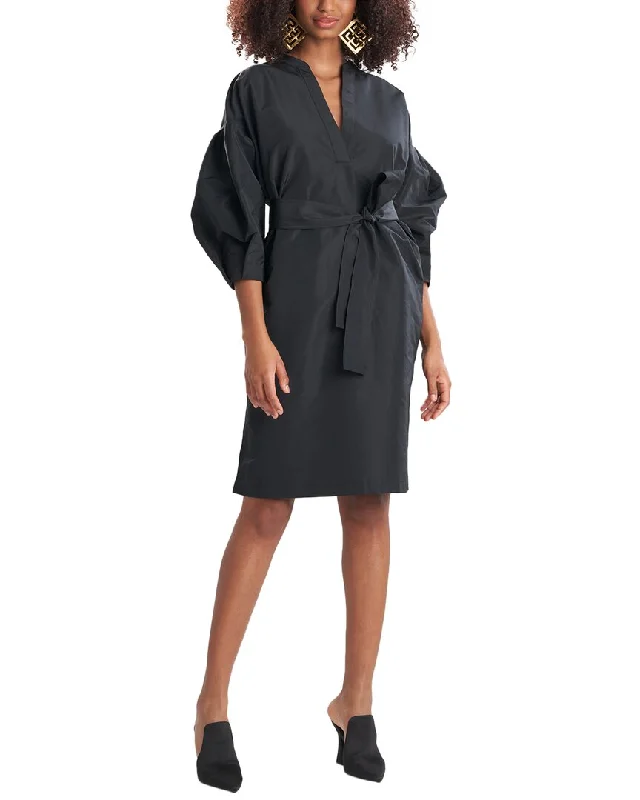 Natori Balloon Sleeve Shirtdress