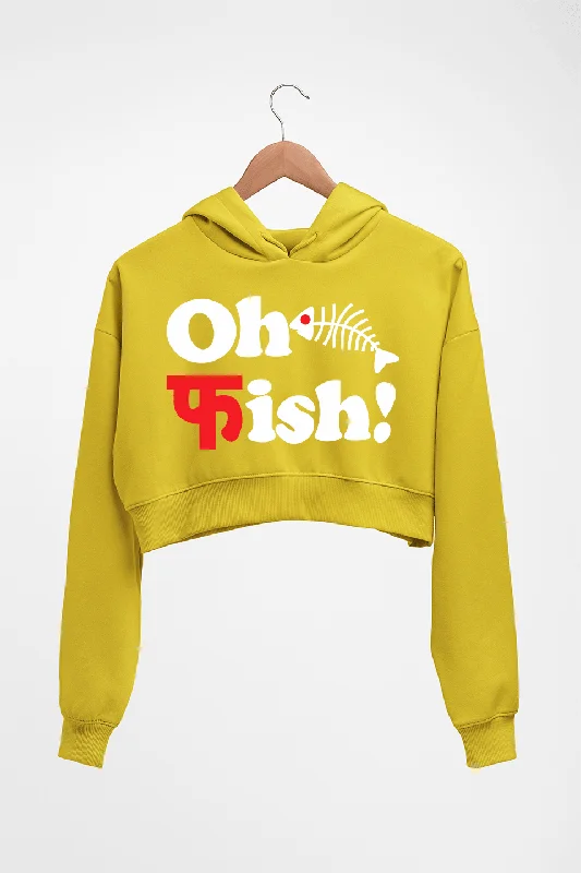 Fish Funny Crop HOODIE FOR WOMEN