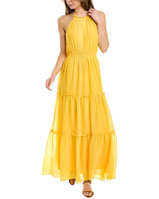 MAISON TARA Halter Maxi Dress