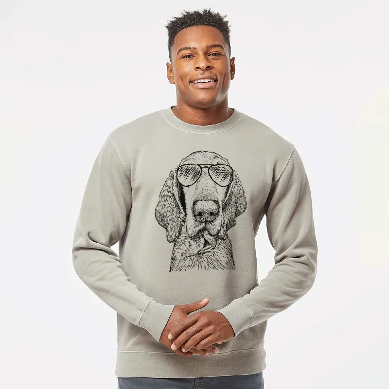 Aviator Kylie the Bracco Italiano - Unisex Pigment Dyed Crew Sweatshirt