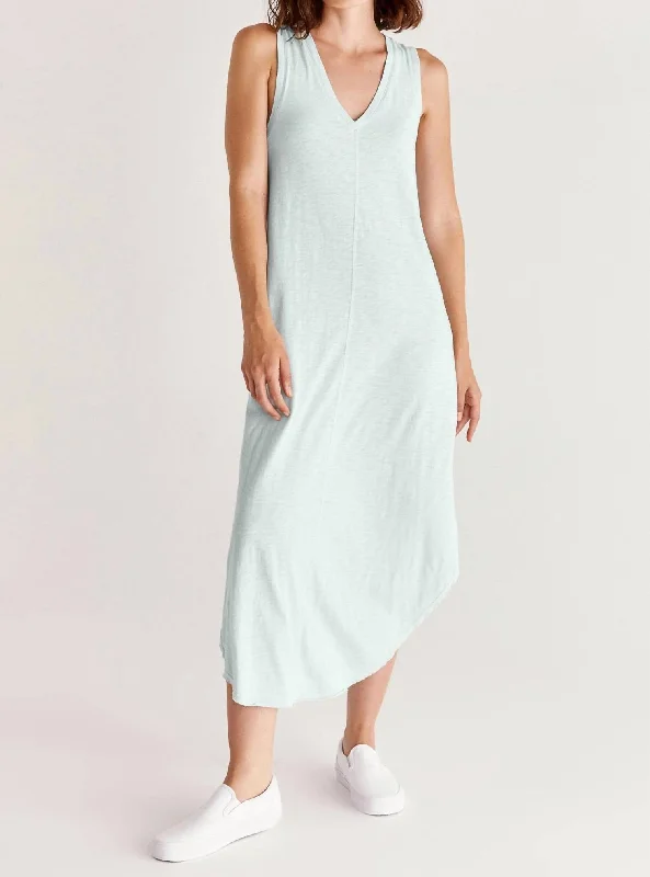 Langdon Midi Dress in Iced Turquoise