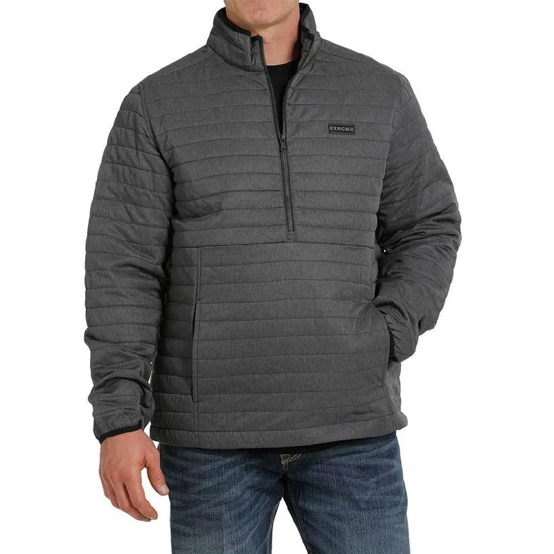 Cinch® Men's Half Zip Polyfill Charcoal Grey Pullover MWJ1547002