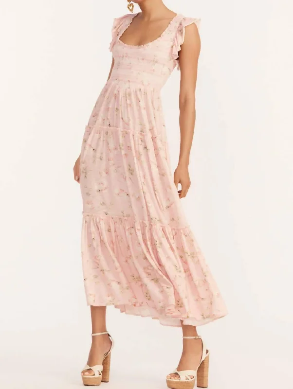 Chessie Maxi Dress in Ballet Pink