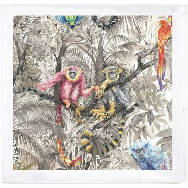 ARCADIA MONKEYS 18X18 ACRYLIC TRAY