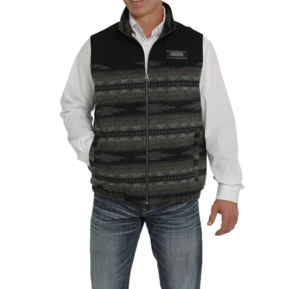 Cinch® Men's Black Striped Concealed Carry Bonded Vest MWV1543006