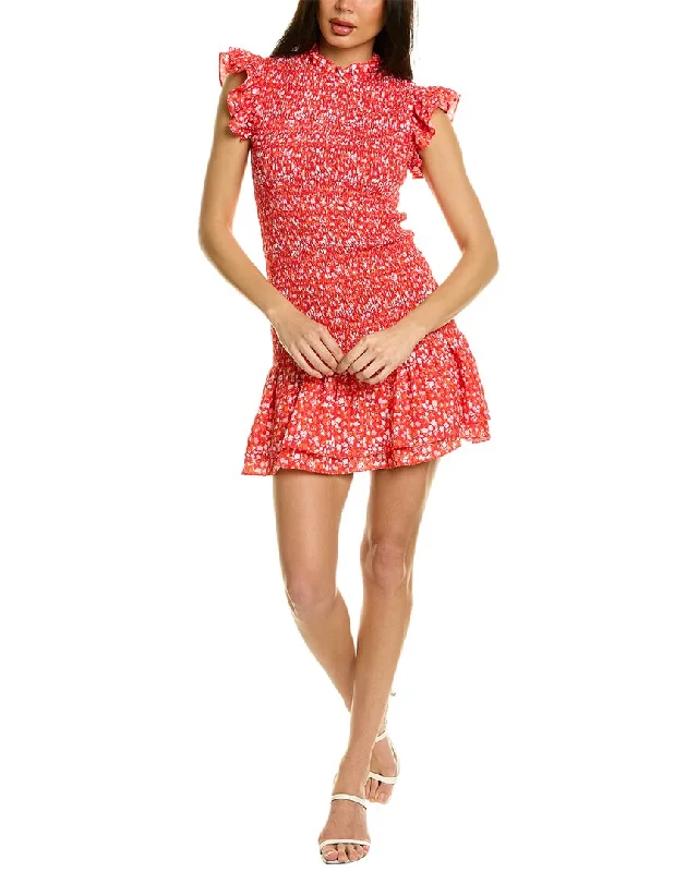 French Connection Bethany Verona Smocked Mini Dress