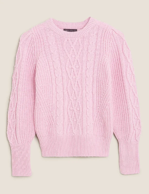 Cable Knit Crew Neck Jumper