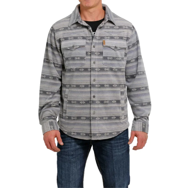 Cinch® Men's Aztec Printed Blue Fleece Shirt Jacket MWJ1580001