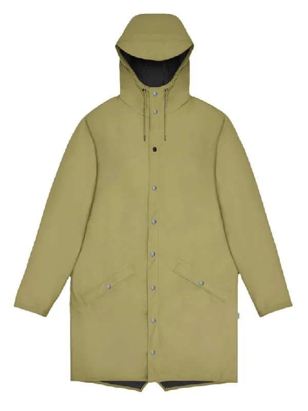 Rains Long Jacket in Khaki