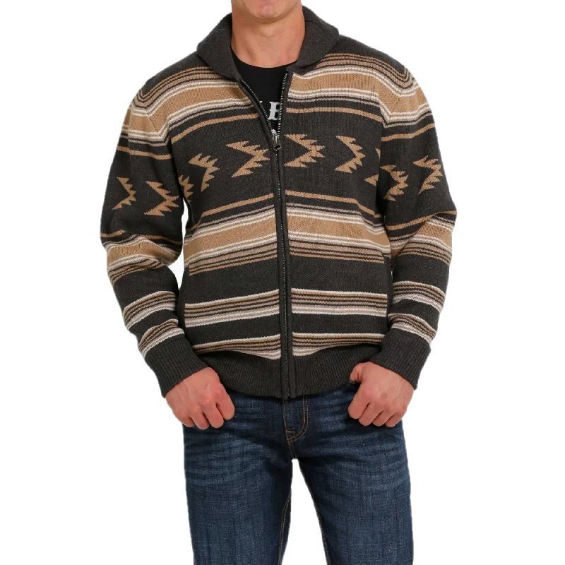 Cinch® Men's Aztec Printed Charcoal Jacket MWK1582001