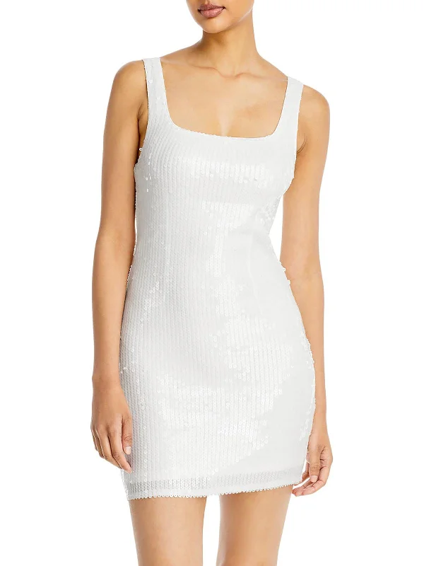 Womens Sequined Mini Bodycon Dress