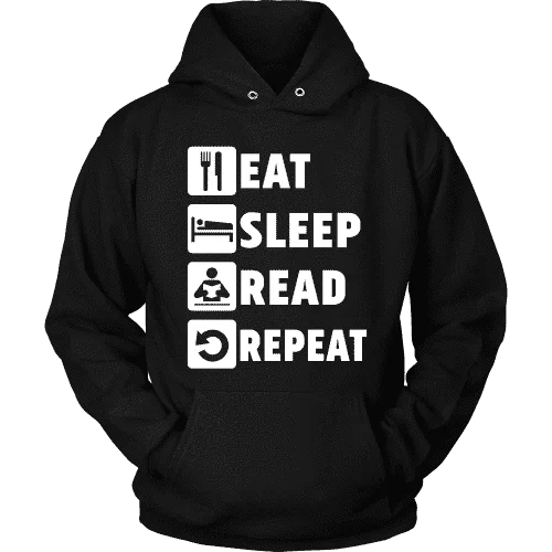 Eat, Sleep, Read, Repeat Hoodie