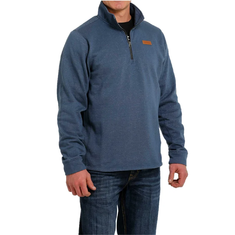 Cinch® Men's Blue 1/4 Zip Sweater Knit Pullover MWK1080010