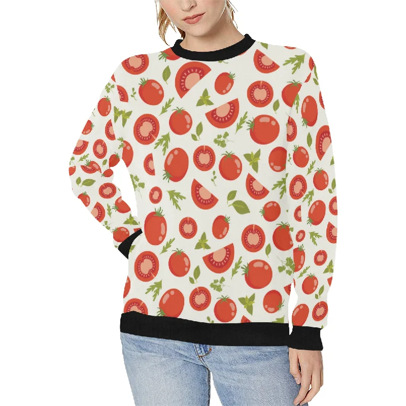 Tomato pattern Women's Crew Neck Sweatshirt