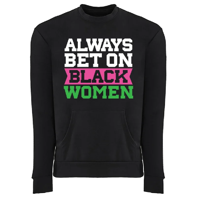 Always Bet on Black Women Sorority Inspired Pocket Sweatshirt