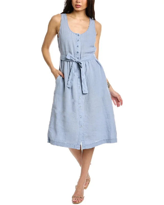 Michael Stars Lulu Button-Down Linen Midi Dress