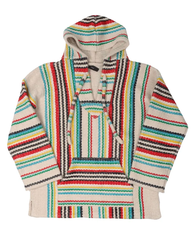 Striped Hooded Poncho