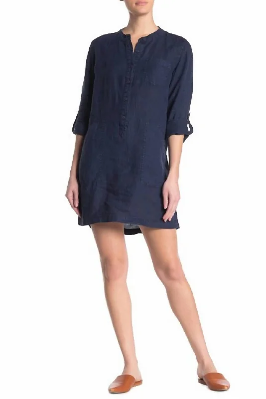 Molly Shirt Dress in Admiral