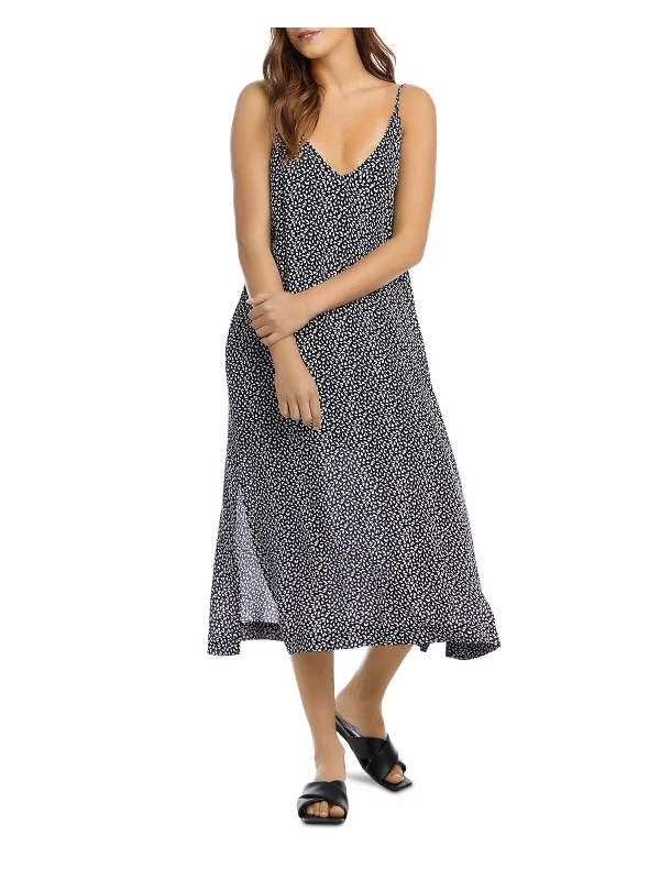 Seaside Womens Printed Calf Midi Dress