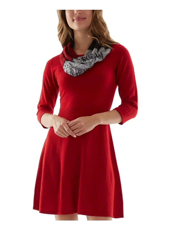 Juniors Womens 2 PC Flared Sweaterdress