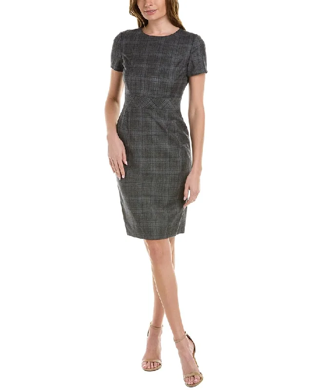 Brooks Brothers Plaid Wool-Blend Sheath Dress