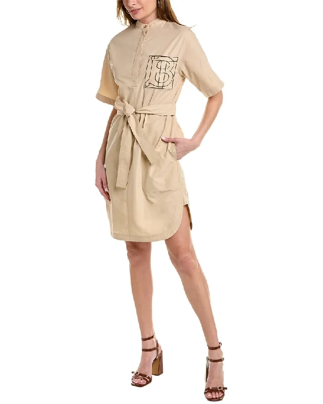 Burberry Logo Embroidered Shirtdress