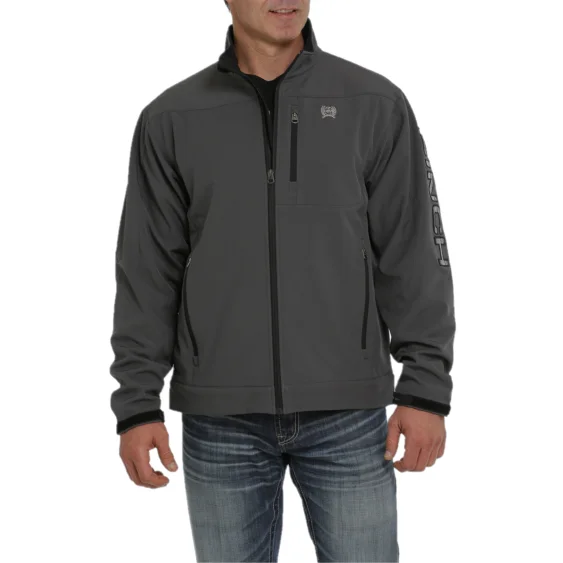 Cinch® Men's Grey Logo Softshell Bonded Jacket MWJ1567002